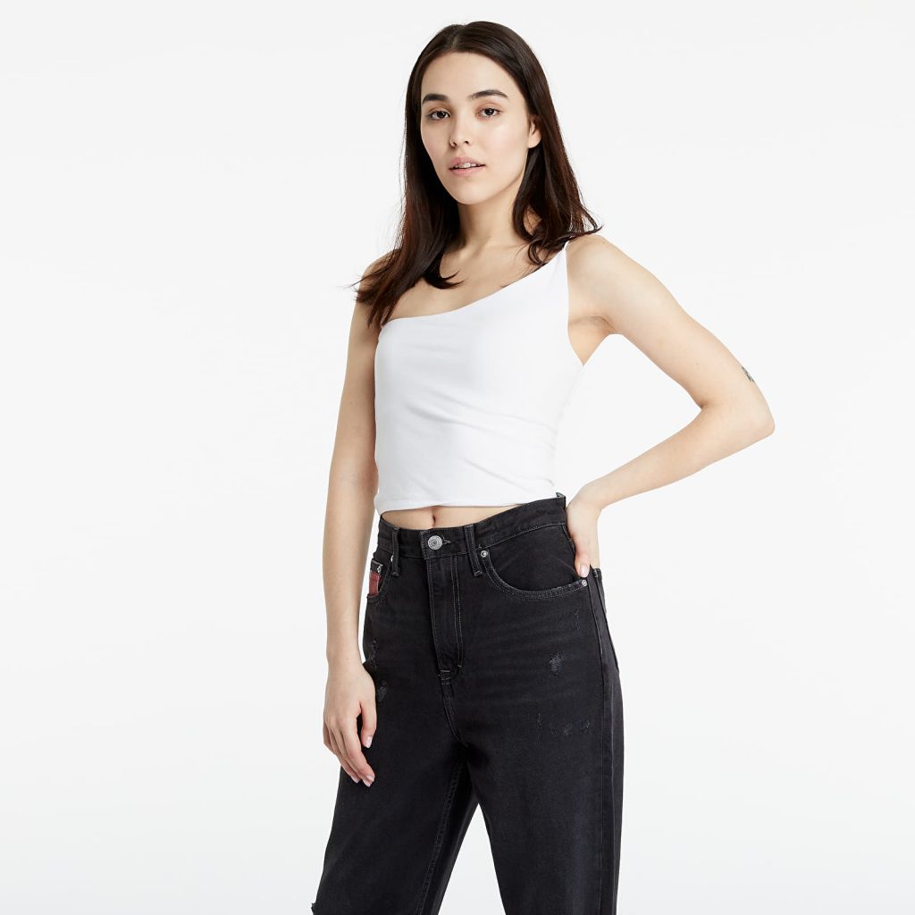 tommy jeans bílý crop top